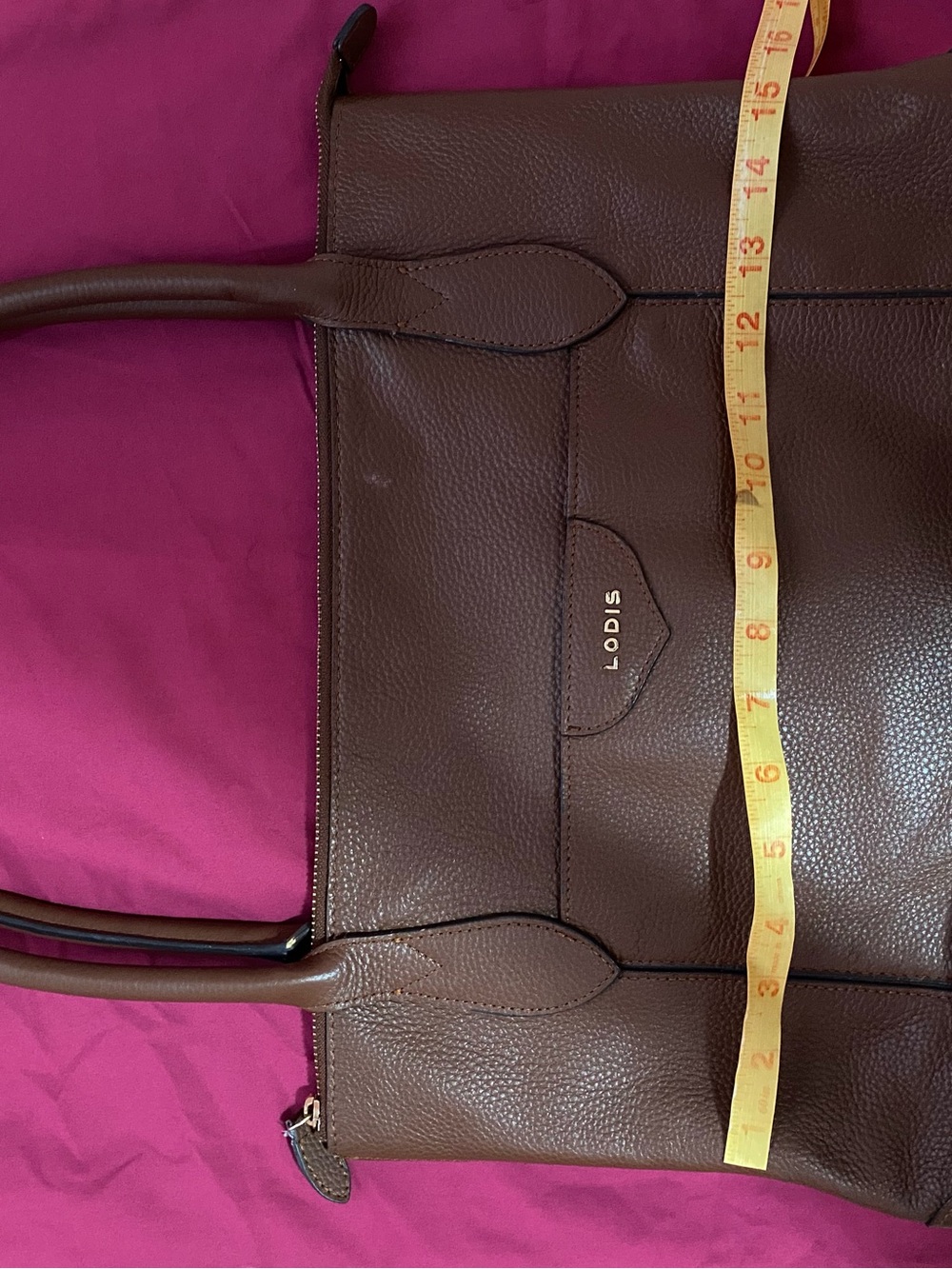 Lodis Large Brown Leather Tote Bag Women’s Tote Bag - Picture 9 of 16